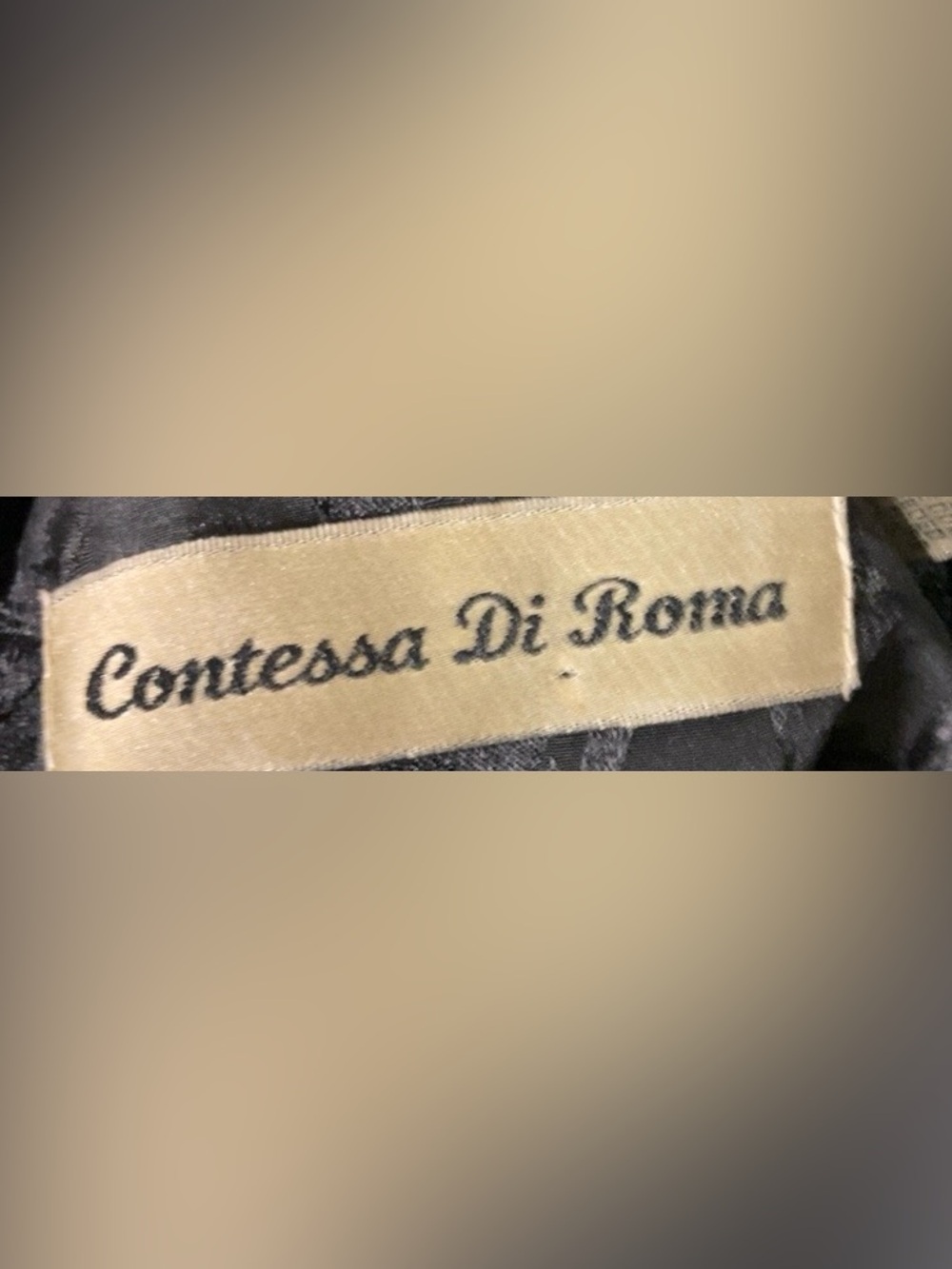 Vintage Contessa Di Roma Black Floral Jacquard Kimono Robe Vintage One Size - Picture 2 of 2